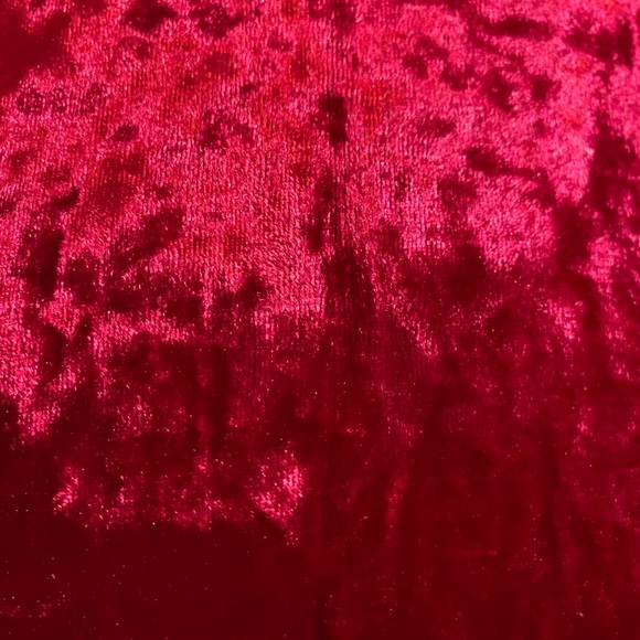 ❌DONATED❌Burgundy Red Velvet V-neck Criss Cross Back Straps Lined Maxi Dress - Picture 13 of 14